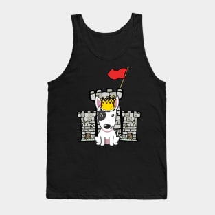 Funny bull terrier is the king of the castle Tank Top